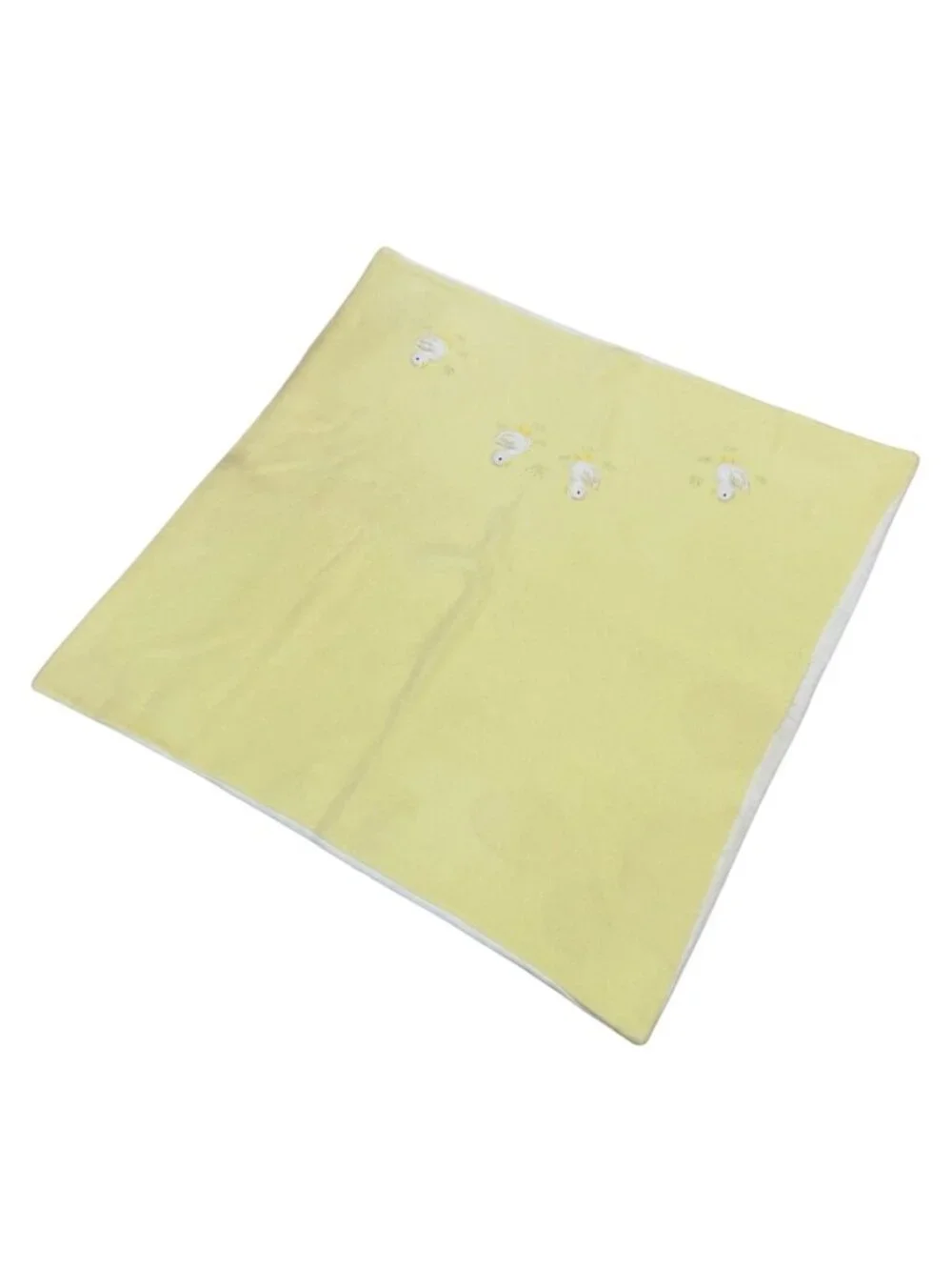 Vtg Baby Blanket Ducklings Appliqué 36